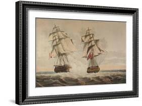 'Capture of the President', c1815-Thomas Buttersworth-Framed Giclee Print