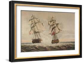'Capture of the President', c1815-Thomas Buttersworth-Framed Giclee Print