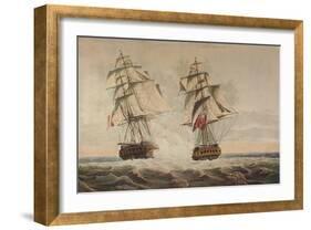 'Capture of the President', c1815-Thomas Buttersworth-Framed Giclee Print