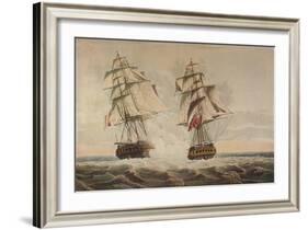 'Capture of the President', c1815-Thomas Buttersworth-Framed Giclee Print