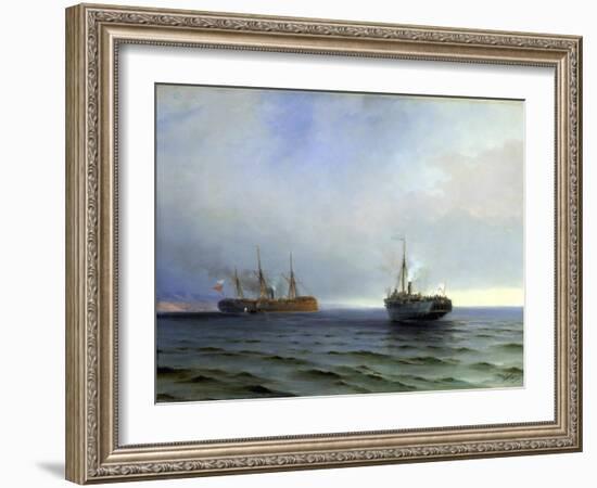 Capture of the Turkish Military Transport 'Messina, 13th December 1877-Ivan Konstantinovich Aivazovsky-Framed Giclee Print