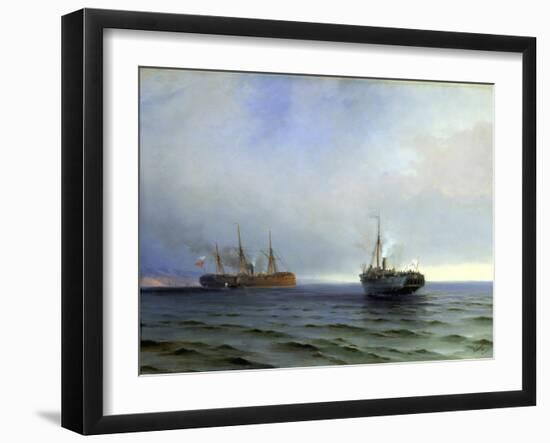 Capture of the Turkish Military Transport 'Messina, 13th December 1877-Ivan Konstantinovich Aivazovsky-Framed Giclee Print