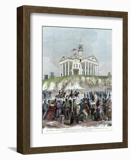 Capture of Vicksburg, Mississippi, by the Union Army, American Civil War, 4 July 1863-Frederic B Schell-Framed Giclee Print