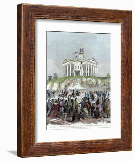 Capture of Vicksburg, Mississippi, by the Union Army, American Civil War, 4 July 1863-Frederic B Schell-Framed Giclee Print