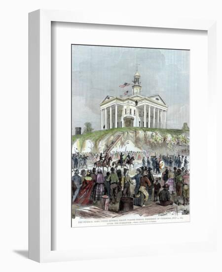 Capture of Vicksburg, Mississippi, by the Union Army, American Civil War, 4 July 1863-Frederic B Schell-Framed Giclee Print