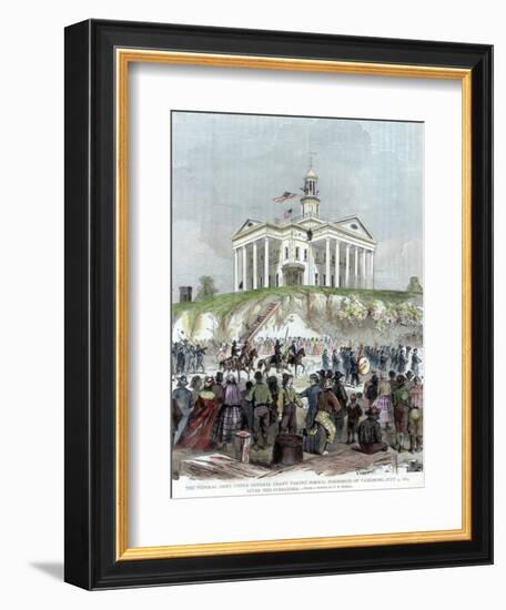 Capture of Vicksburg, Mississippi, by the Union Army, American Civil War, 4 July 1863-Frederic B Schell-Framed Giclee Print