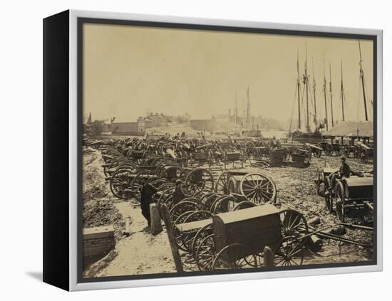 Captured Confederate Guns at Richmond, c.1865-Andrew J^ Johnson-Framed Stretched Canvas