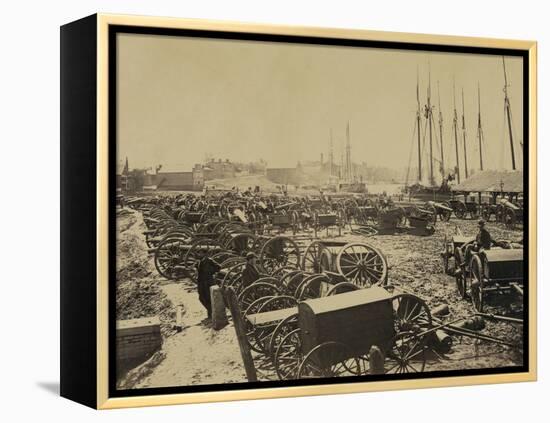 Captured Confederate Guns at Richmond, c.1865-Andrew J^ Johnson-Framed Stretched Canvas
