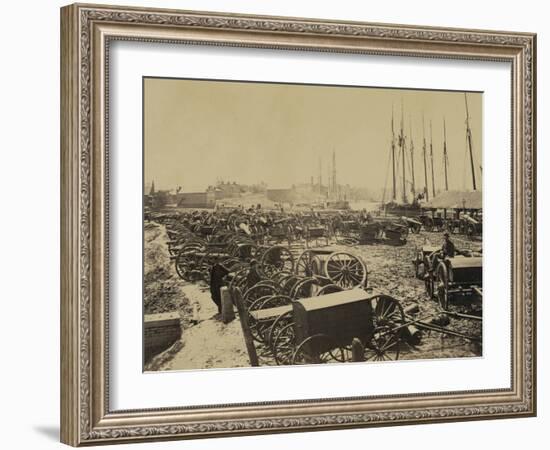 Captured Confederate Guns at Richmond, c.1865-Andrew J^ Johnson-Framed Photo