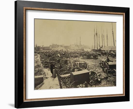 Captured Confederate Guns at Richmond, c.1865-Andrew J^ Johnson-Framed Photo