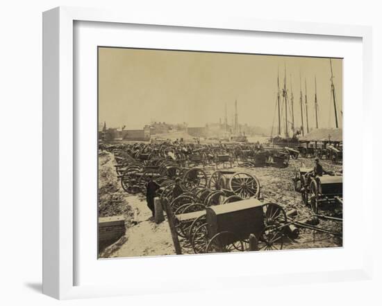 Captured Confederate Guns at Richmond, c.1865-Andrew J^ Johnson-Framed Photo