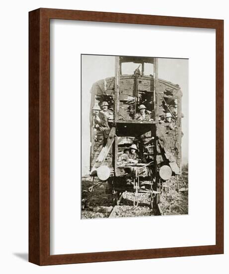 Captured German railway carriage, the Ancre, France, World War I, 1916-Unknown-Framed Photographic Print