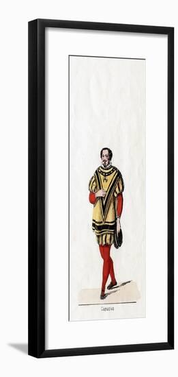 Capucius, Costume Design for Shakespeare's Play, Henry VIII, 19th Century-null-Framed Giclee Print