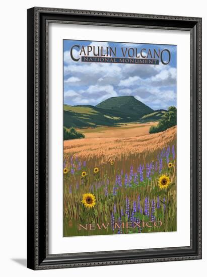 Capulin Volcano National Monument, New Mexico-Lantern Press-Framed Art Print