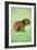 Capybara Baby, on Grass-null-Framed Photographic Print