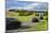 Car and Truck Driving on Winding Country Road, Storm Clouds, Motion Blur, Thuringia, Germany-Andreas Vitting-Mounted Photographic Print