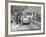 Car Being Filled Up at a Gulf Filling Station Along Merritt Parkway-Bernard Hoffman-Framed Premium Photographic Print