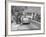 Car Being Filled Up at a Gulf Filling Station Along Merritt Parkway-Bernard Hoffman-Framed Premium Photographic Print