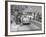 Car Being Filled Up at a Gulf Filling Station Along Merritt Parkway-Bernard Hoffman-Framed Premium Photographic Print