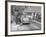 Car Being Filled Up at a Gulf Filling Station Along Merritt Parkway-Bernard Hoffman-Framed Premium Photographic Print