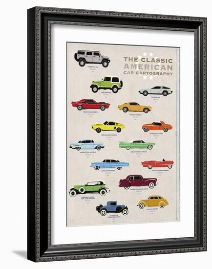 Car Cartography I-Clara Wells-Framed Art Print