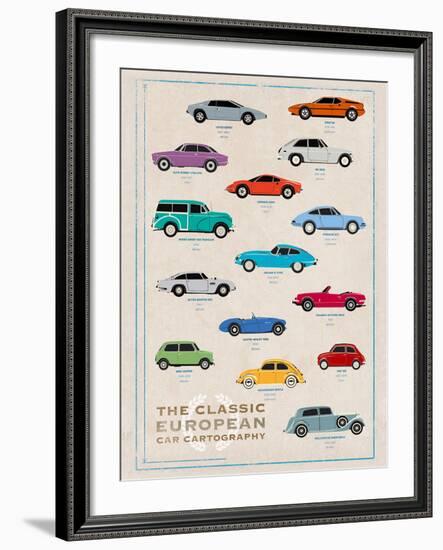 Car Cartography II-Clara Wells-Framed Giclee Print