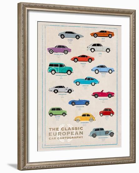 Car Cartography II-Clara Wells-Framed Giclee Print