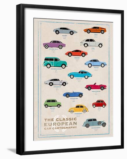 Car Cartography II-Clara Wells-Framed Giclee Print