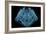 Car Engine X-Ray Blue Transparent Isolated on Black-sauliusl-Framed Art Print