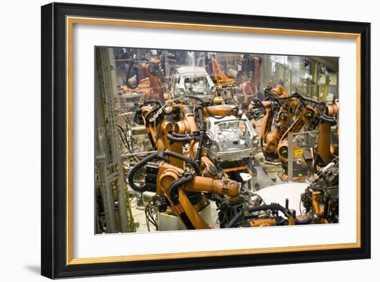 Car Factory Production Line-Arno Massee-Framed Photographic Print