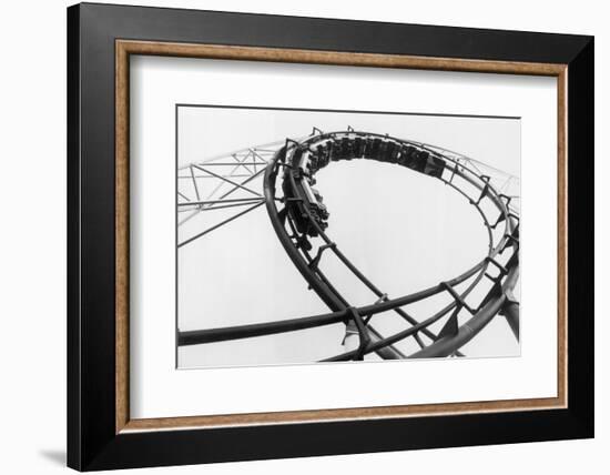 Car Going Through Roller Coaster Loop-null-Framed Photographic Print