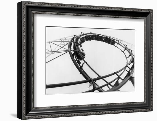 Car Going Through Roller Coaster Loop-null-Framed Photographic Print