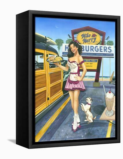 Car Hop Cutie-Scott Westmoreland-Framed Stretched Canvas