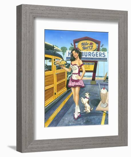 Car Hop Cutie-Scott Westmoreland-Framed Art Print