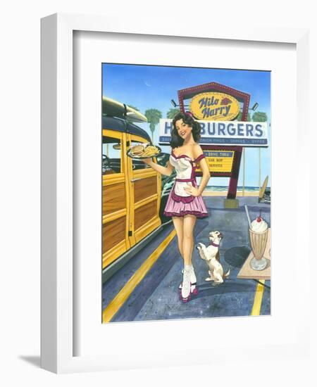 Car Hop Cutie-Scott Westmoreland-Framed Art Print