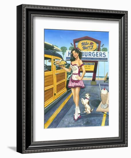 Car Hop Cutie-Scott Westmoreland-Framed Art Print