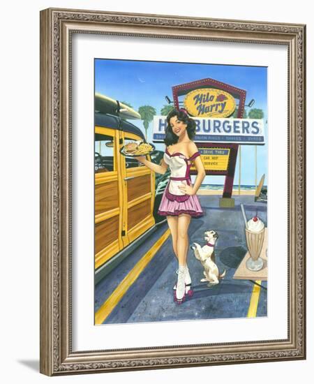 Car Hop Cutie-Scott Westmoreland-Framed Art Print