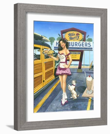 Car Hop Cutie-Scott Westmoreland-Framed Art Print