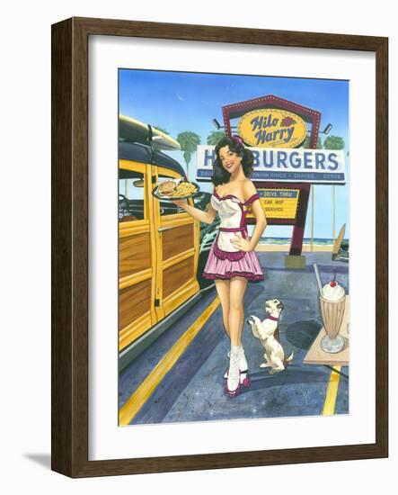 Car Hop Cutie-Scott Westmoreland-Framed Art Print