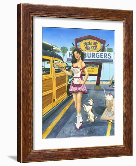 Car Hop Cutie-Scott Westmoreland-Framed Art Print