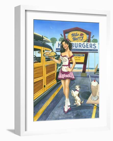 Car Hop Cutie-Scott Westmoreland-Framed Art Print