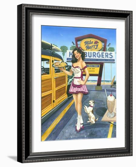 Car Hop Cutie-Scott Westmoreland-Framed Art Print