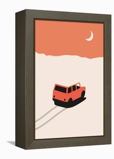 Car in Desert-Florent Bodart-Framed Premier Image Canvas