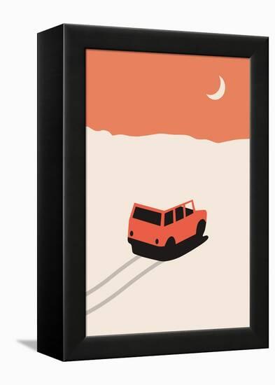 Car in Desert-Florent Bodart-Framed Premier Image Canvas