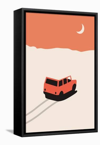Car in Desert-Florent Bodart-Framed Premier Image Canvas