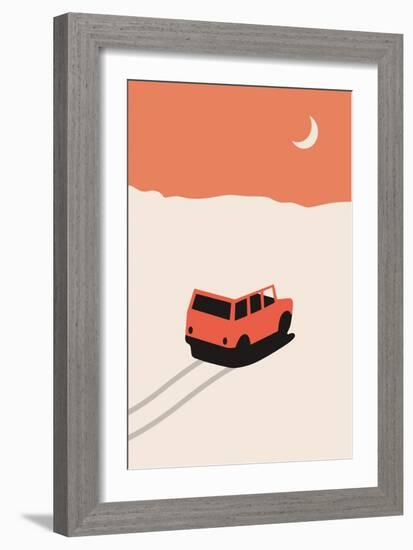 Car in Desert-Florent Bodart-Framed Giclee Print