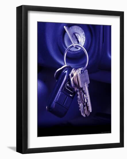 Car Keys in the Ignition-null-Framed Photographic Print