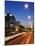 Car Light Trails and Modern Architecture on a City Ring Road, Beijing, China-Kober Christian-Mounted Photographic Print