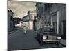 Car Parked in a Street, Calle San Jose, Colonia Del Sacramento, Uruguay-null-Mounted Photographic Print