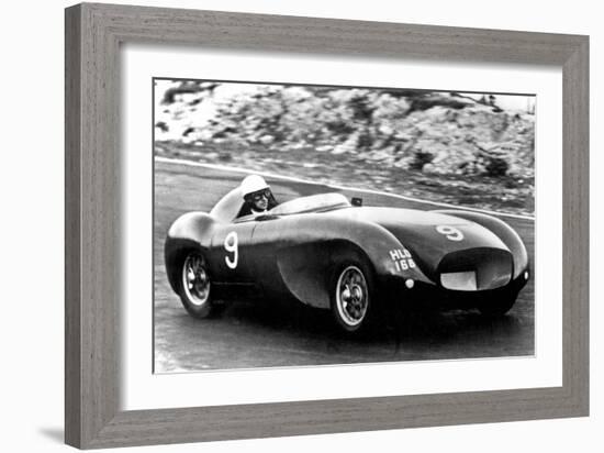 Car Racing Driver David Blakely During Race He Was Shot by Former Lover Ruth Ellis in 1955-null-Framed Photo